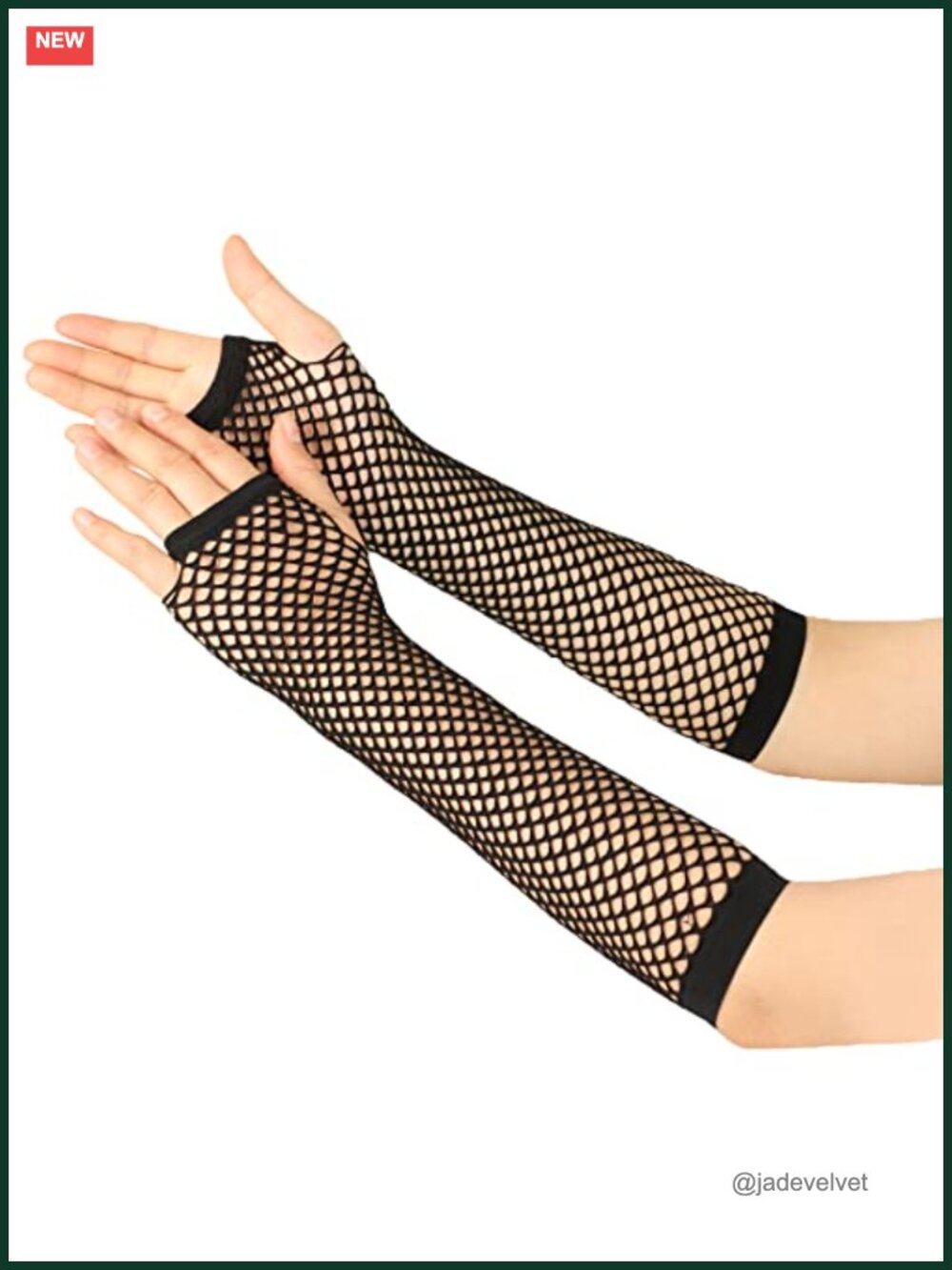 Fingerless Fishnet Gloves Mesh Arm Sleeves Retro Party Costume Accessory
